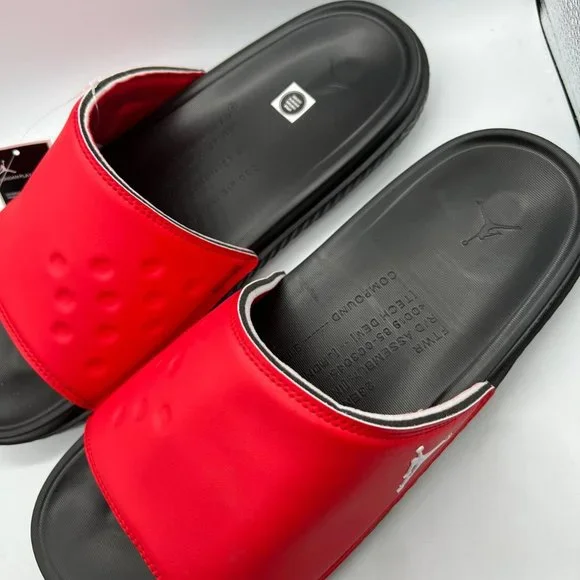 Air Jordan Play Slide Red/Black Sandals - Picture 4 of 5